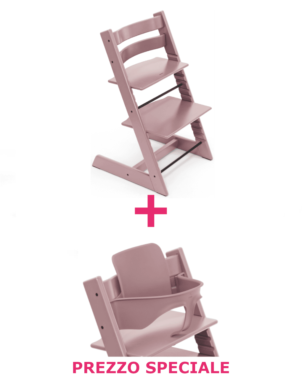 Tripp trapp® heather mauve + babyset – personalizzabile – stokke®