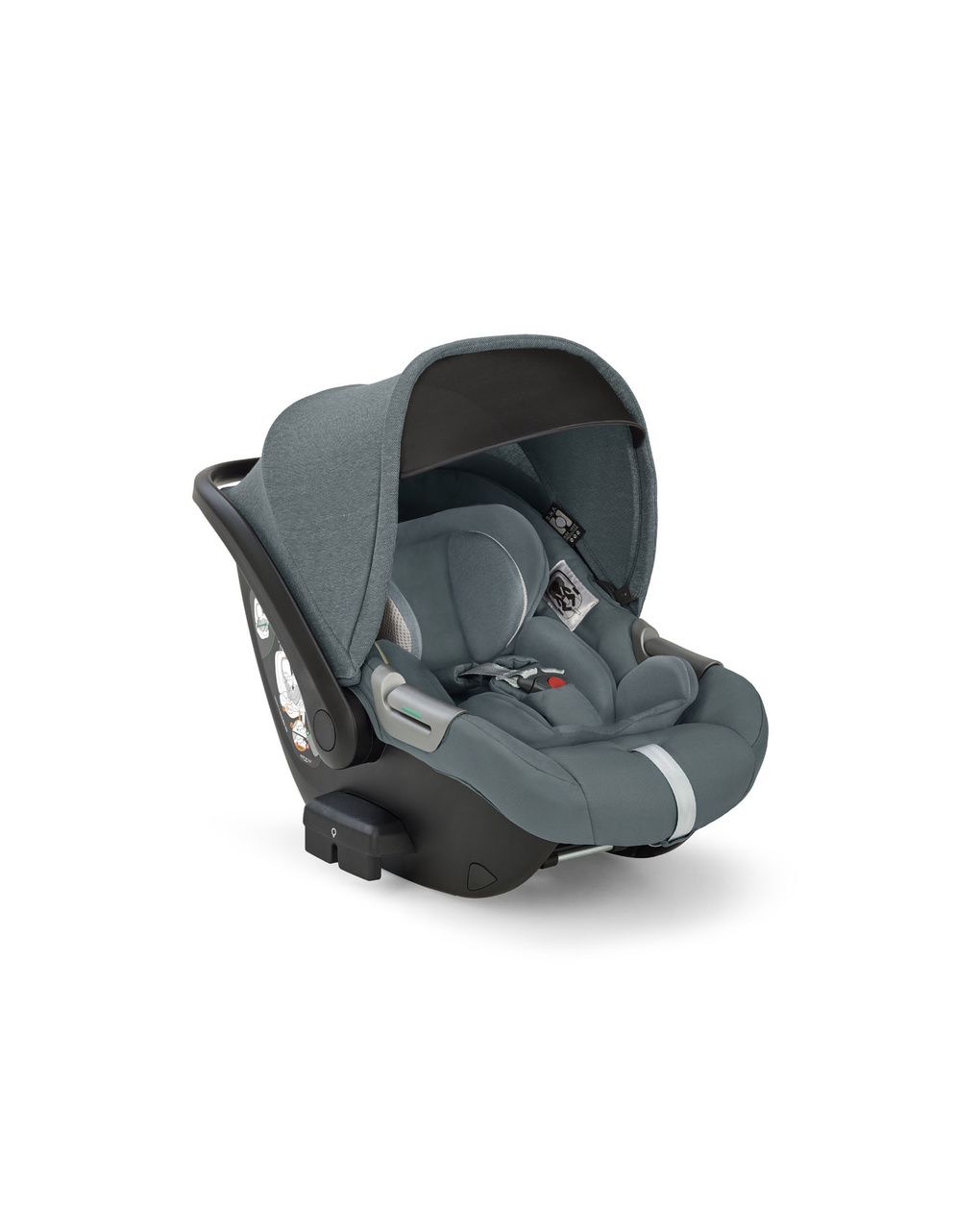 Electa system quattro colore union grey con telaio silver black e seggiolino darwin infant recline - inglesina