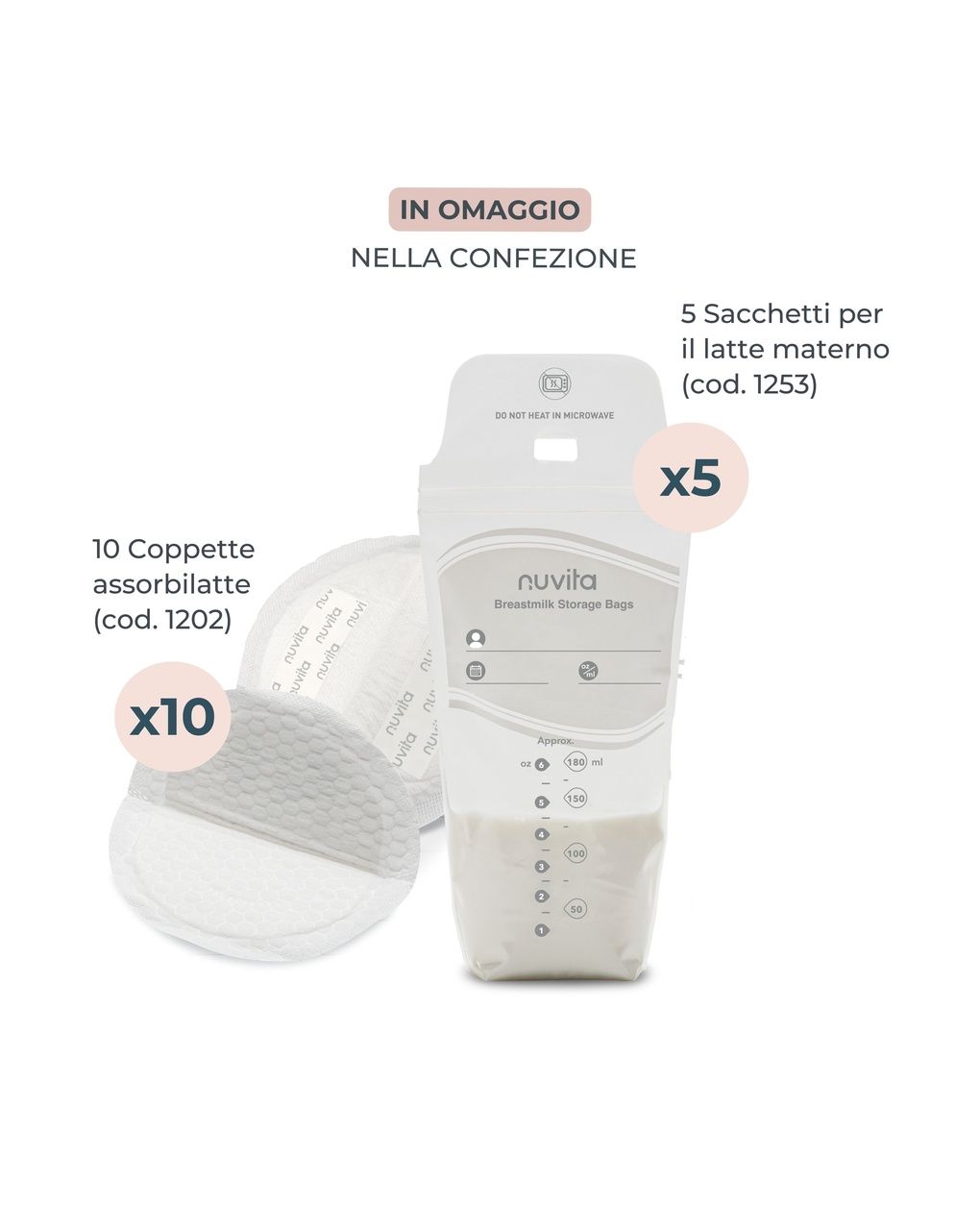 Tiralatte elettrico singolo a mani libere a 3 fasi materno smart wear - 1287cw - nuvita