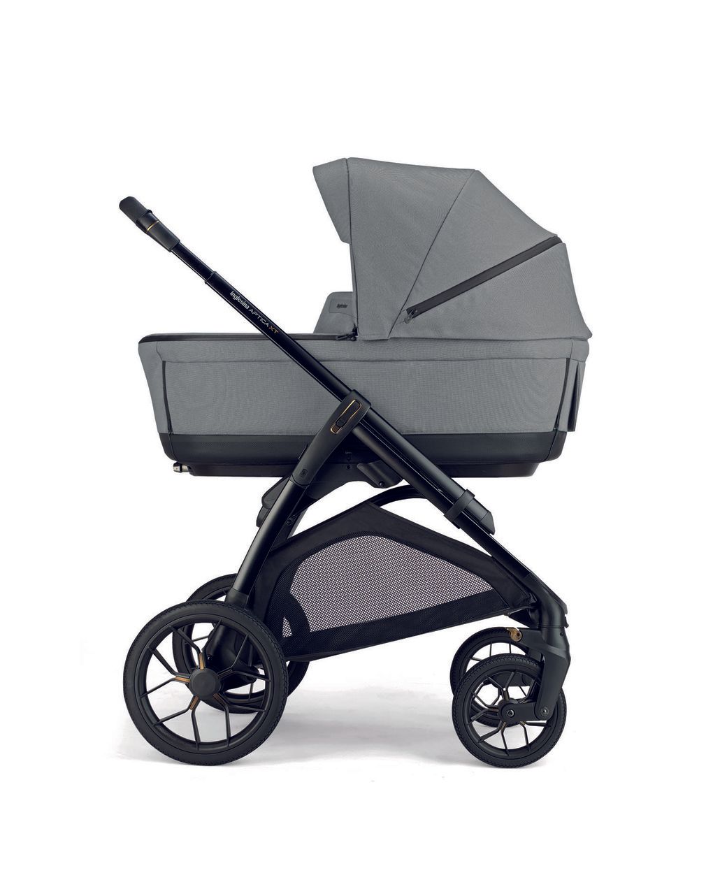 Aptica xt system quattro - canyon grey con telaio black e seggiolino auto darwin infant - inglesina