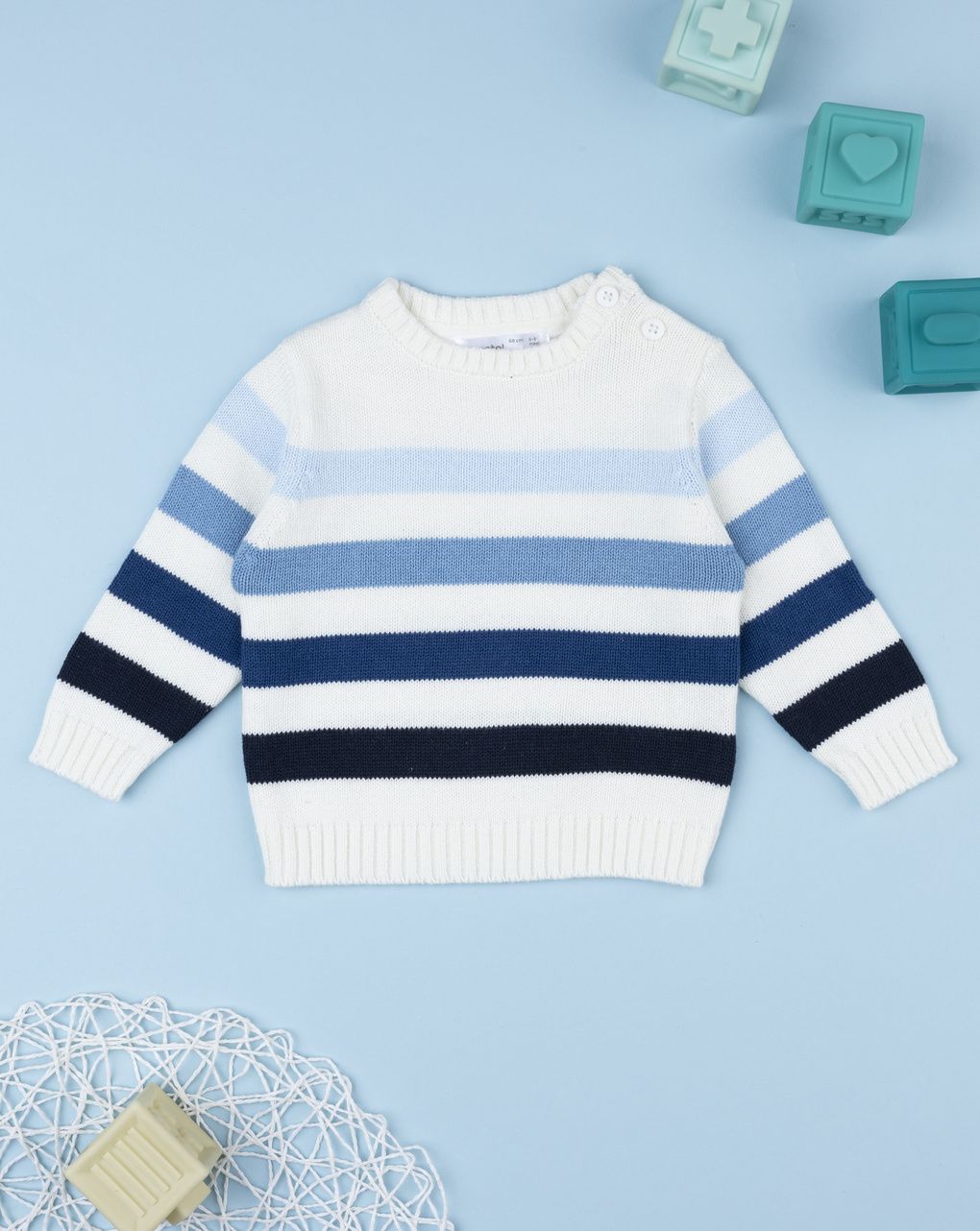 Maglioncino bimbo righe blu