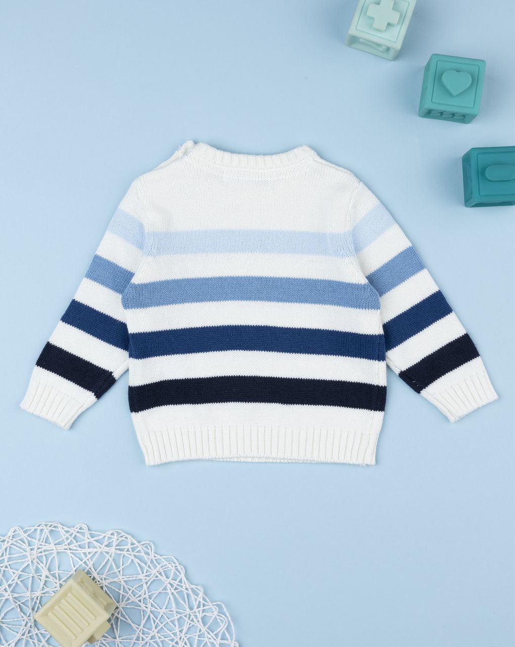 Maglioncino bimbo righe blu