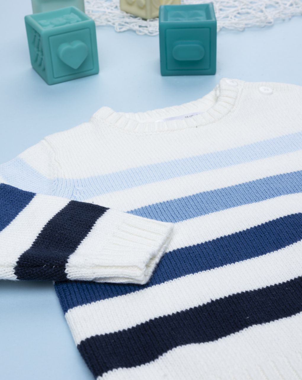 Maglioncino bimbo righe blu