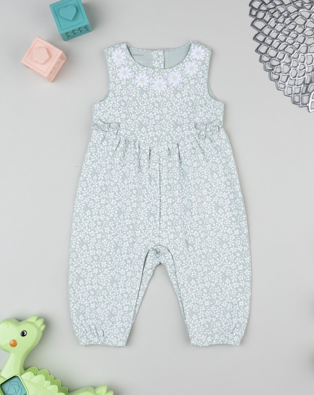 Jumpsuit estiva bimba verde allover