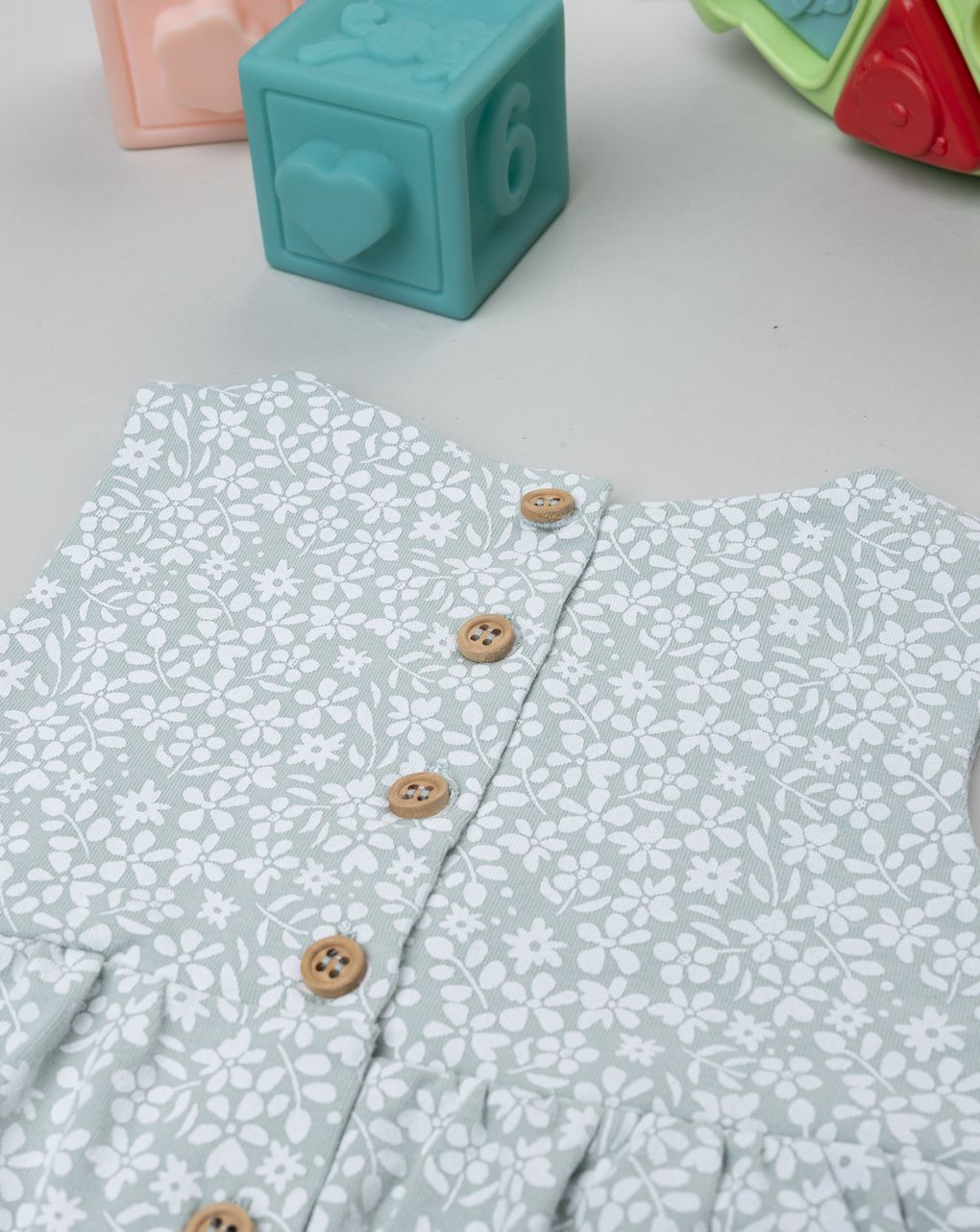 Jumpsuit estiva bimba verde allover