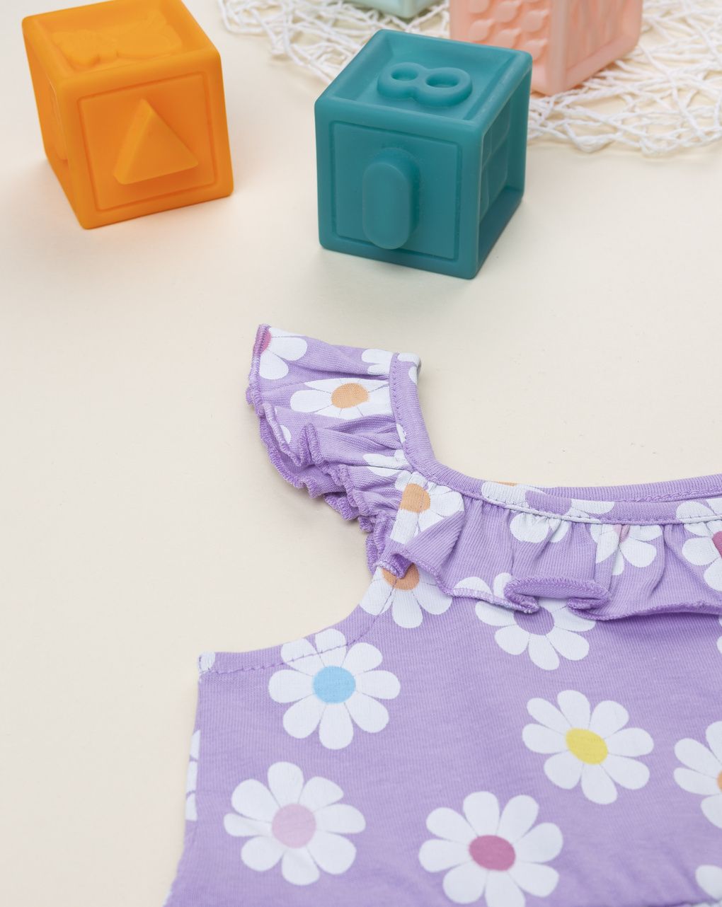 Abito lilla bimba margherite