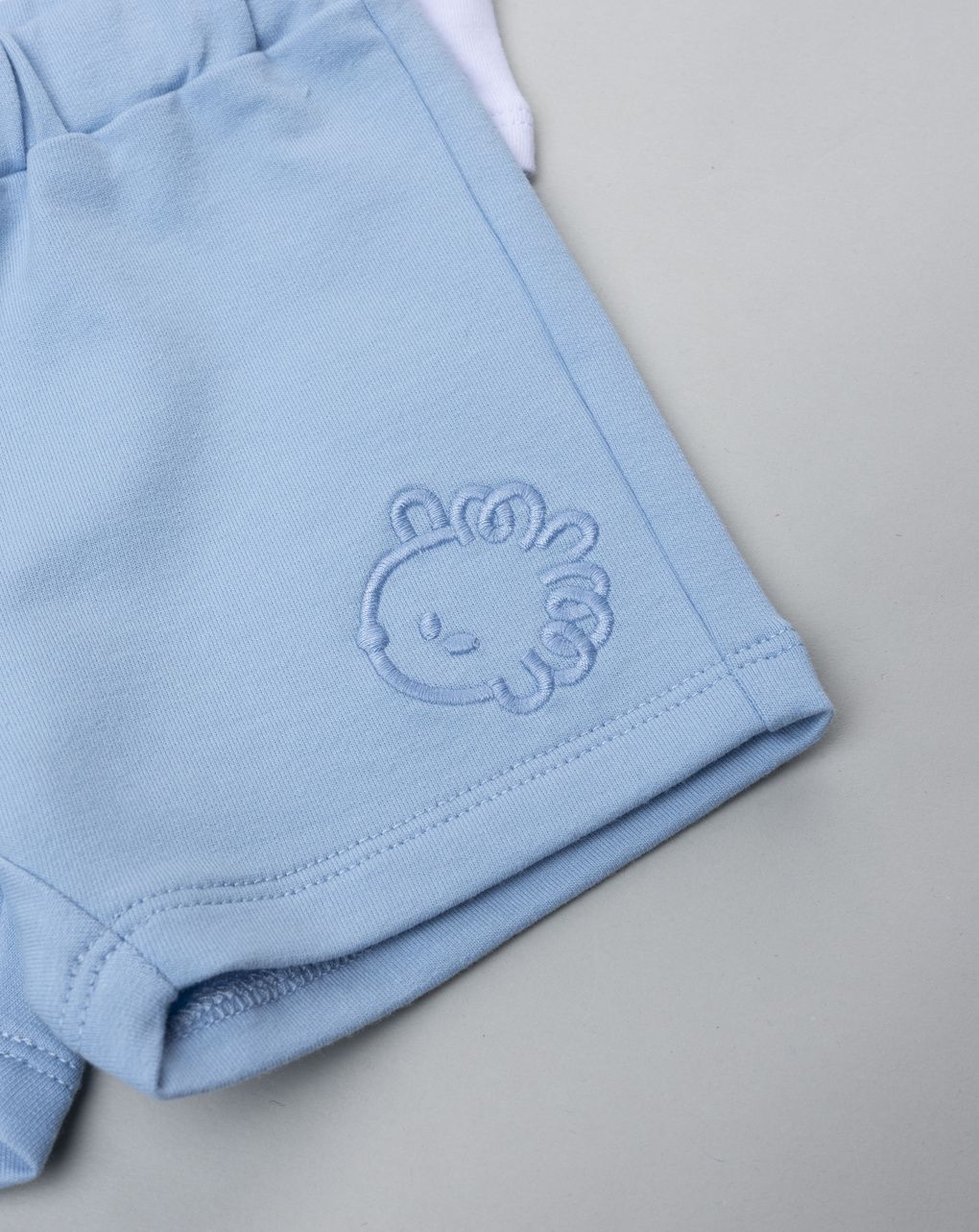 Completo bianco e blu bimbo scimmietta