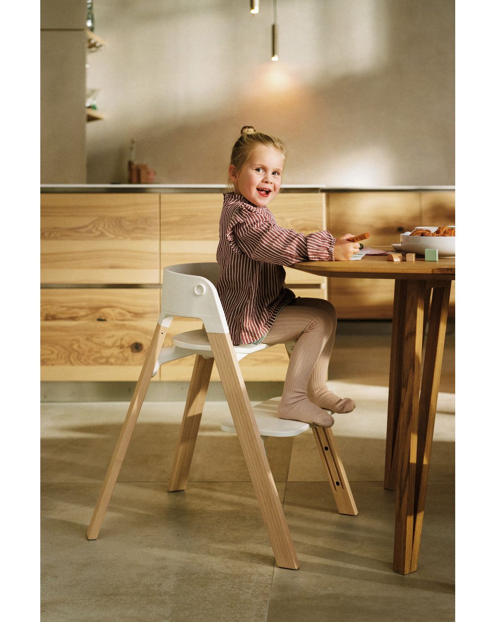 Seggiolone steps™ white natural- stokke