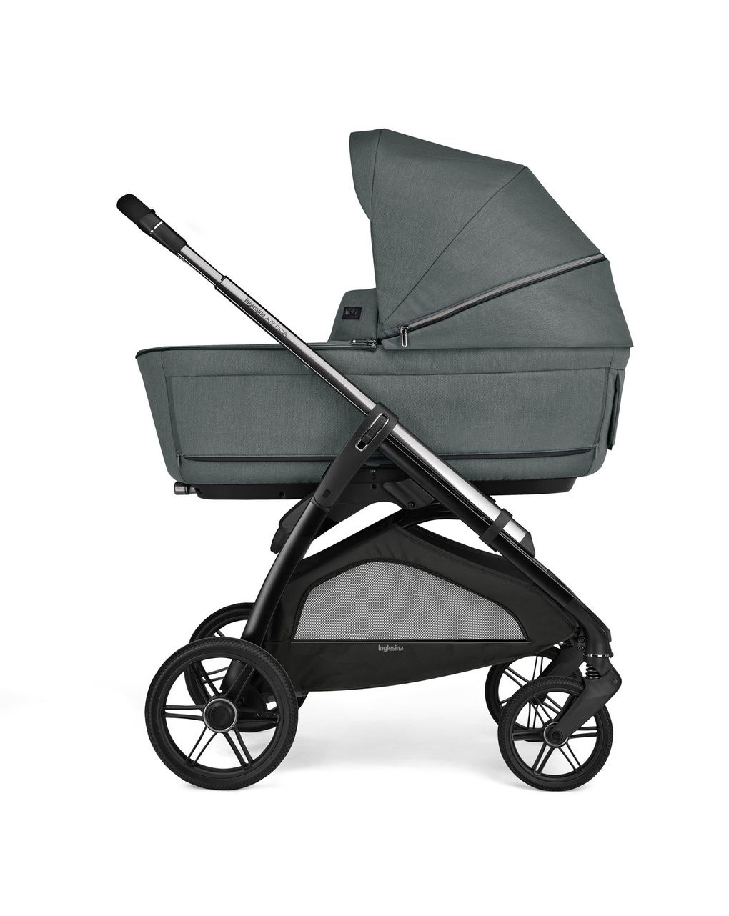 Sistema modulare aptica system quattro - emerald green con telaio litio e seggiolino auto darwin infant - inglesina