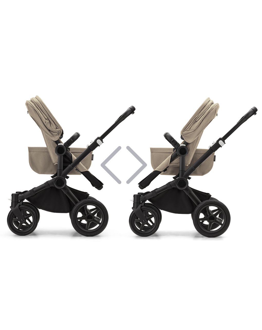 Duo donkey 5 mono navicella + passeggino in black/desert taupe - desert taupe - bugaboo