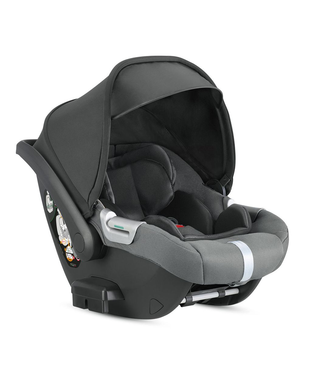 Aptica xt system quattro - canyon grey con telaio black e seggiolino auto darwin infant - inglesina
