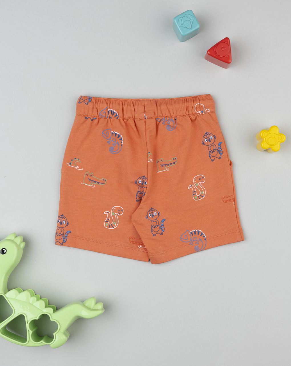 Shorts bimbo arancioni giungla