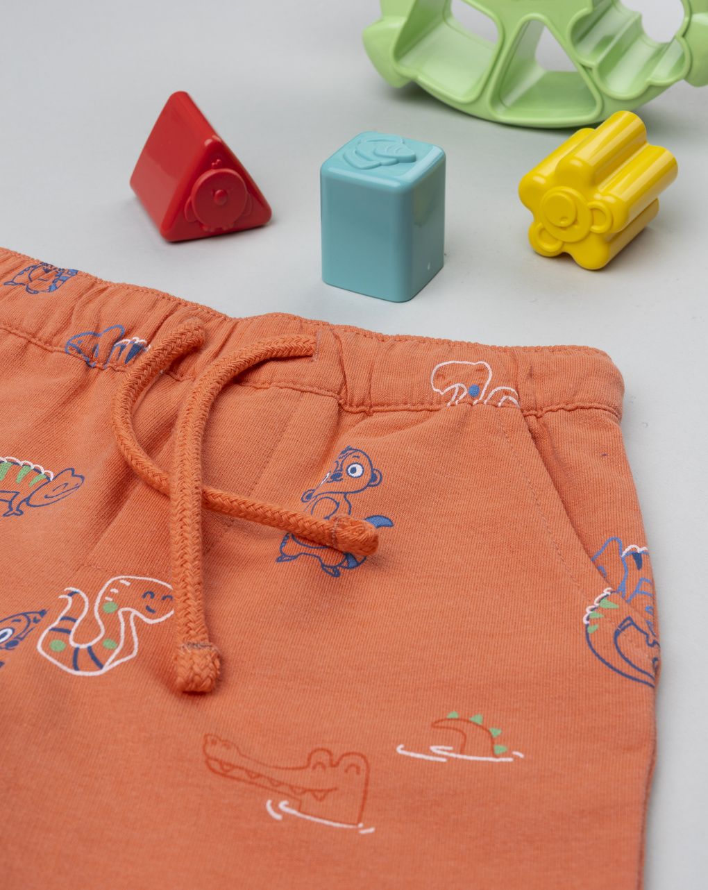 Shorts bimbo arancioni giungla