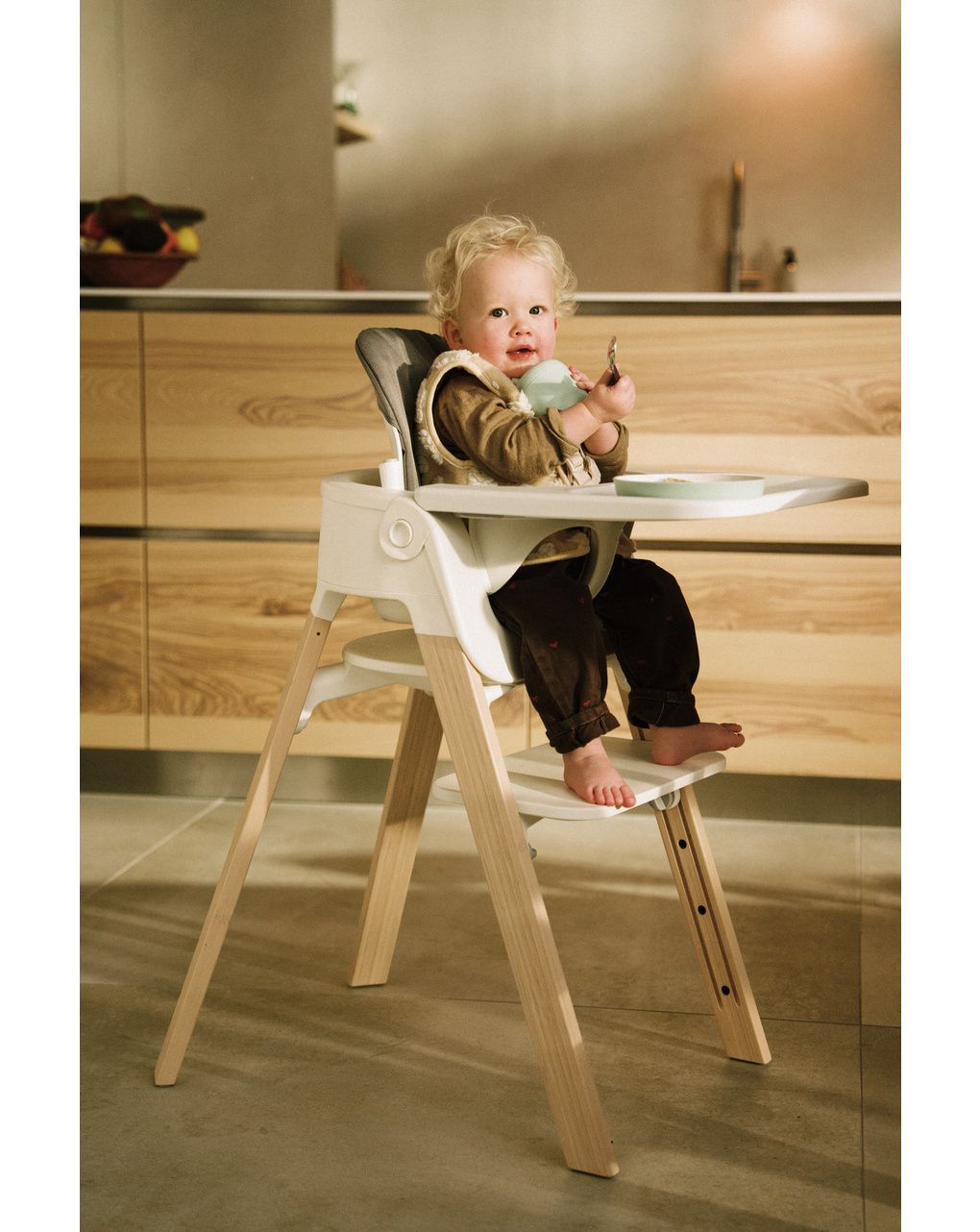 Seggiolone steps™ white natural- stokke