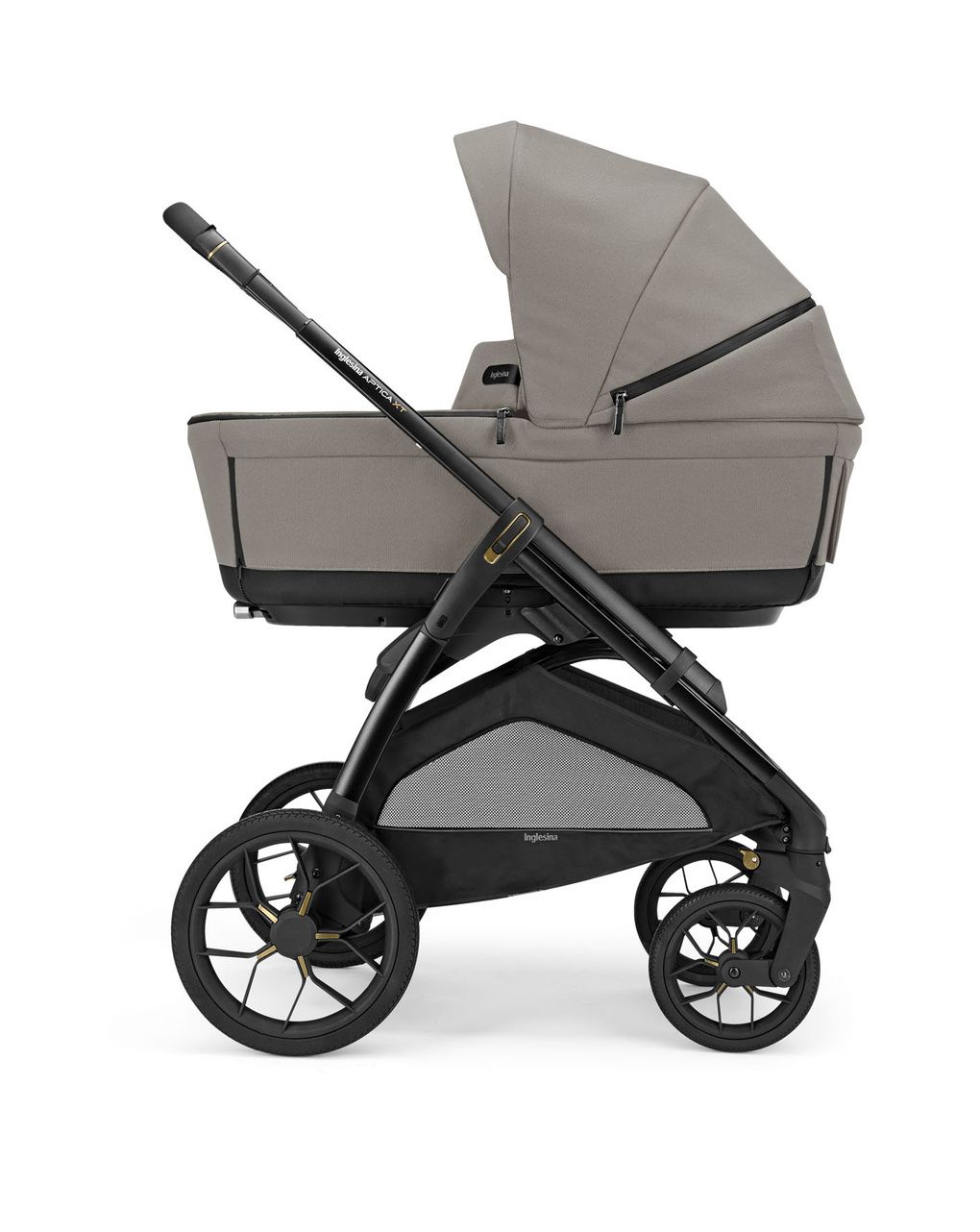 Aptica xt system quattro - tundra beige con telaio nero e seggiolino auto darwin infant recline - inglesina