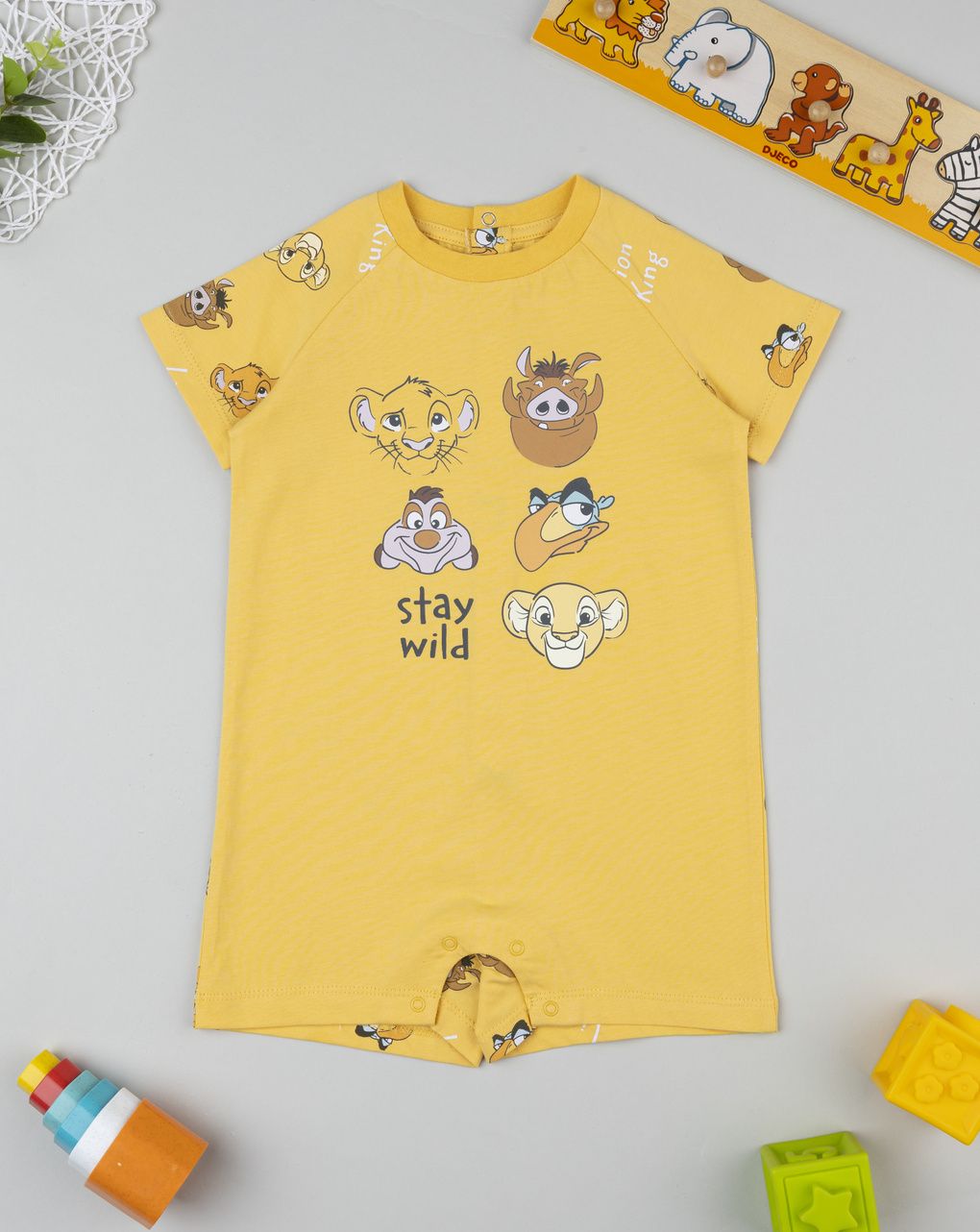 Pigiamone giallo bimbo re leone