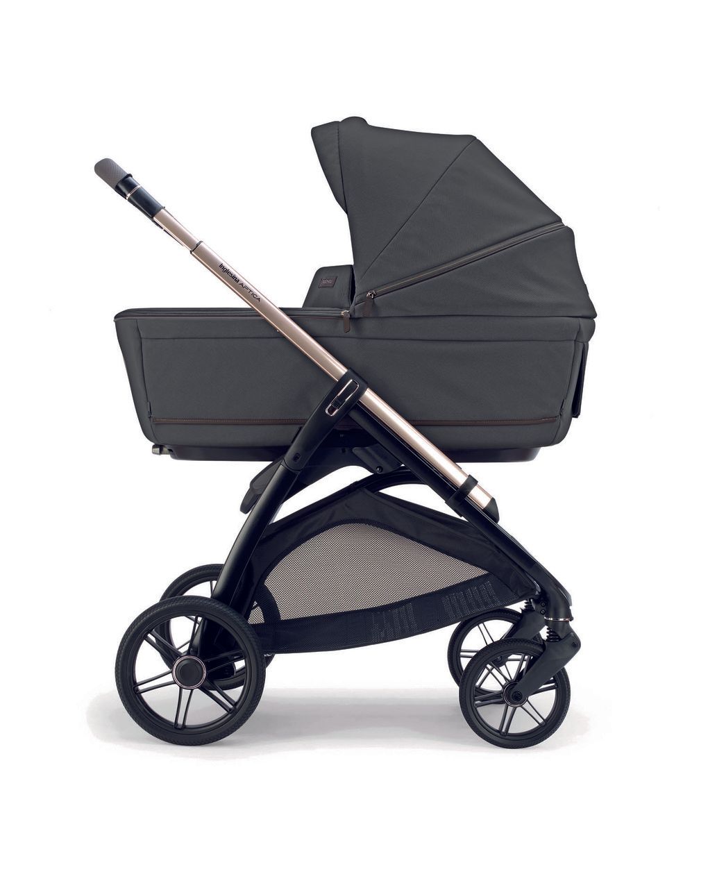Aptica system quattro - marble grey con telaio palladio e seggiolino auto darwin infant - inglesina