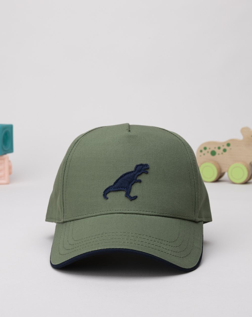 Cappello bimbo verde t-rex