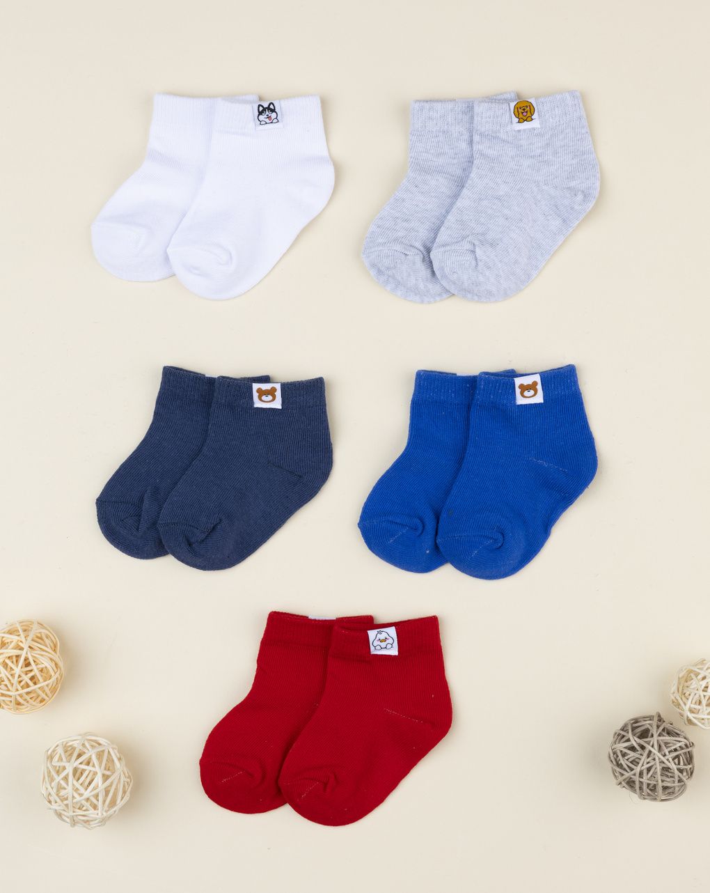 Pack 5 calze colorate bimbo