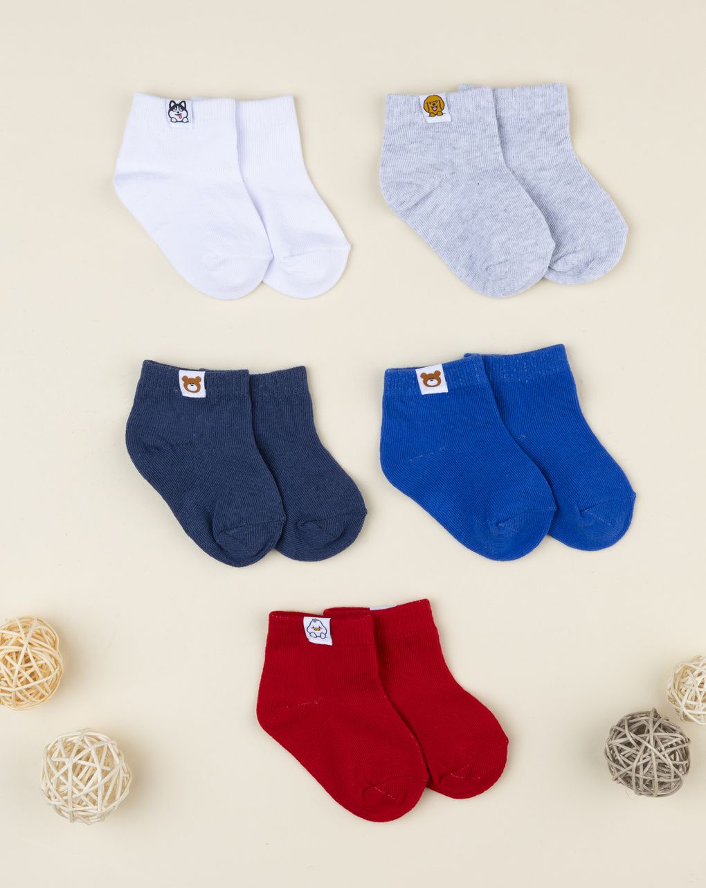 Pack 5 calze colorate bimbo