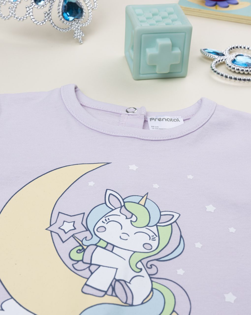 Pigiamone bimba lilla unicorno