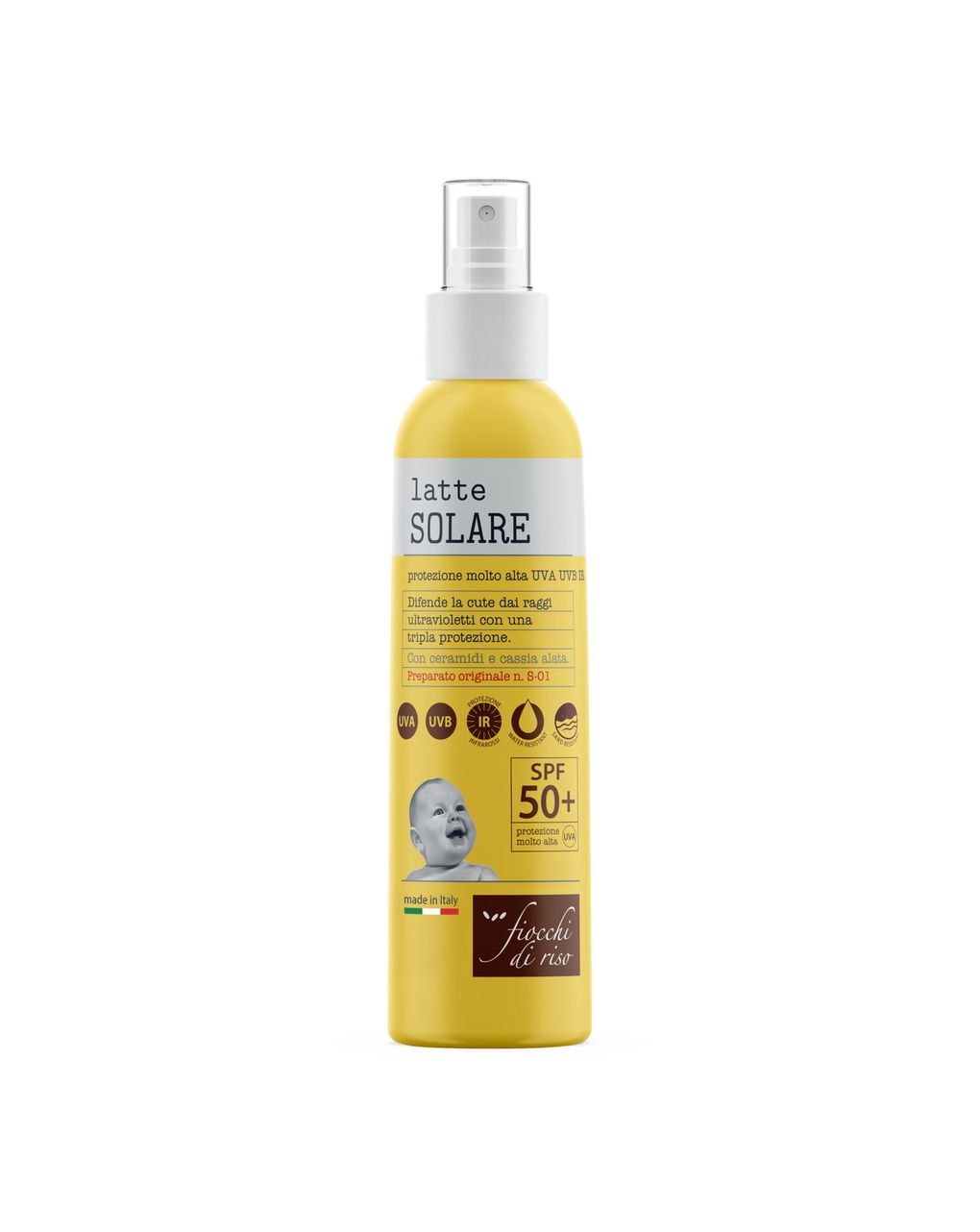 Latte solare spray spf50+ 140ml - fiocchi di riso