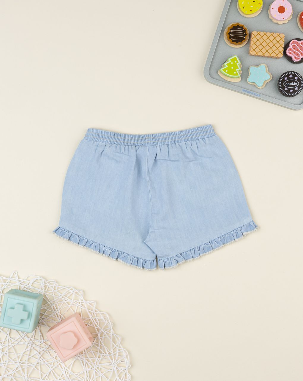 Short denim chiaro bimba