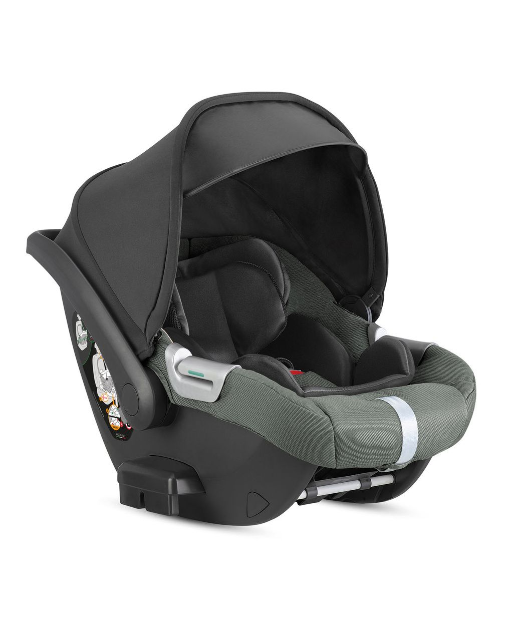 Aptica xt system quattro - taiga green con telaio black e seggiolino auto darwin infant - inglesina