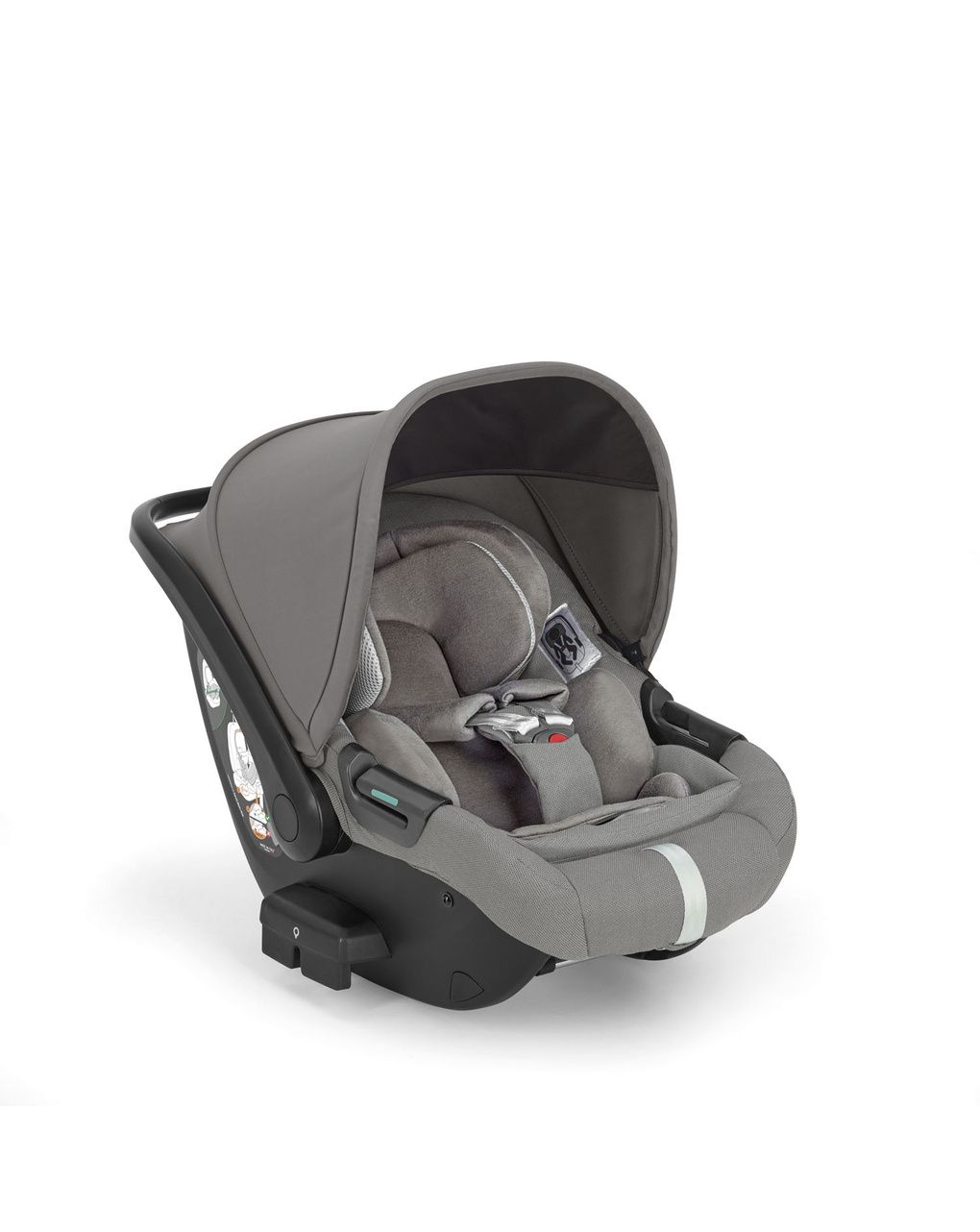 Sistema modulare aptica system quattro - platinum grey con telaio litio e seggiolino auto darwin infant recline - inglesina