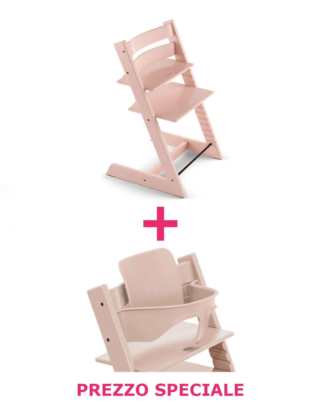 Tripp trapp® serene pink + babyset – personalizzabile – stokke®