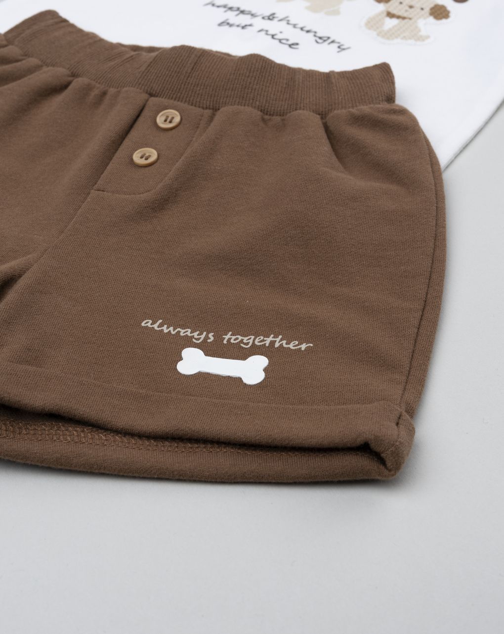 Completo bimbo bianco/marrone