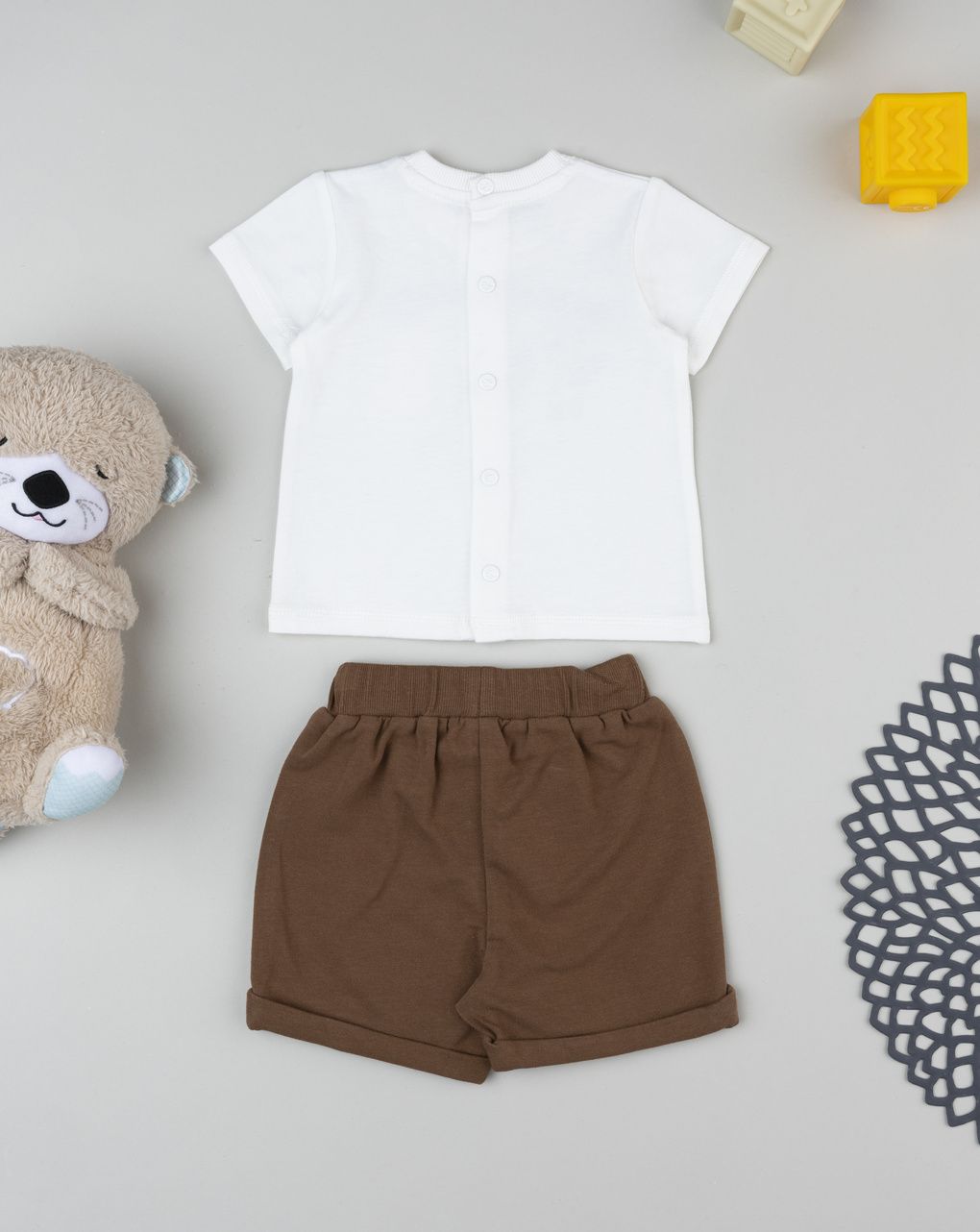 Completo bimbo bianco/marrone