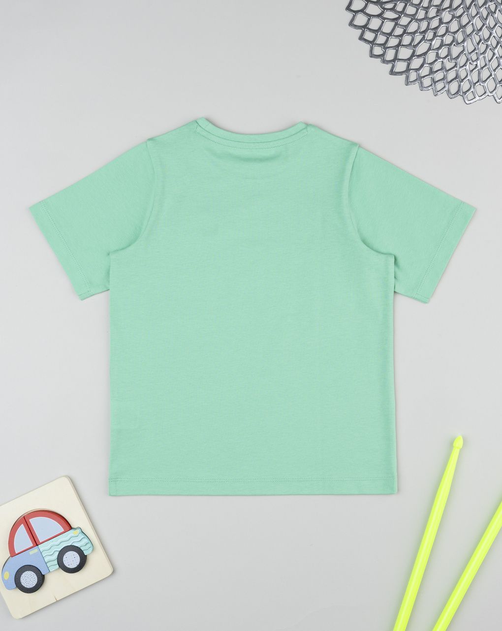 T-shirt bimbo verde mezza manica