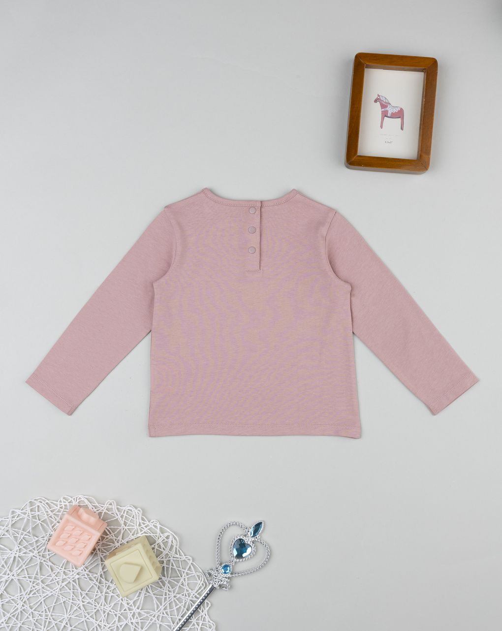 T-shirt bimba rosa stampa ballerine