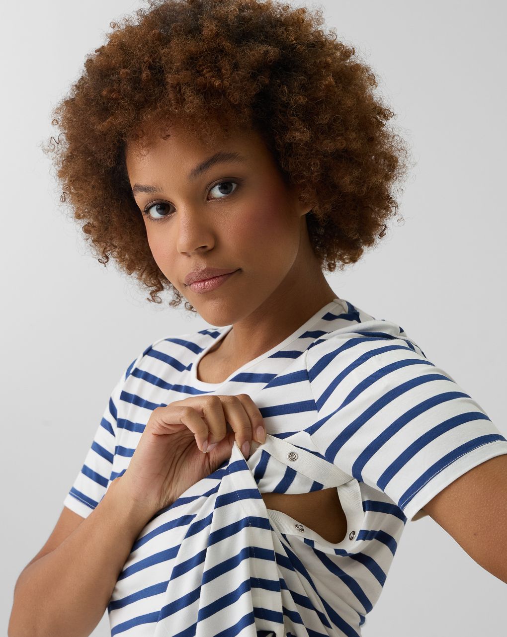 T-shirt allattamento rigata