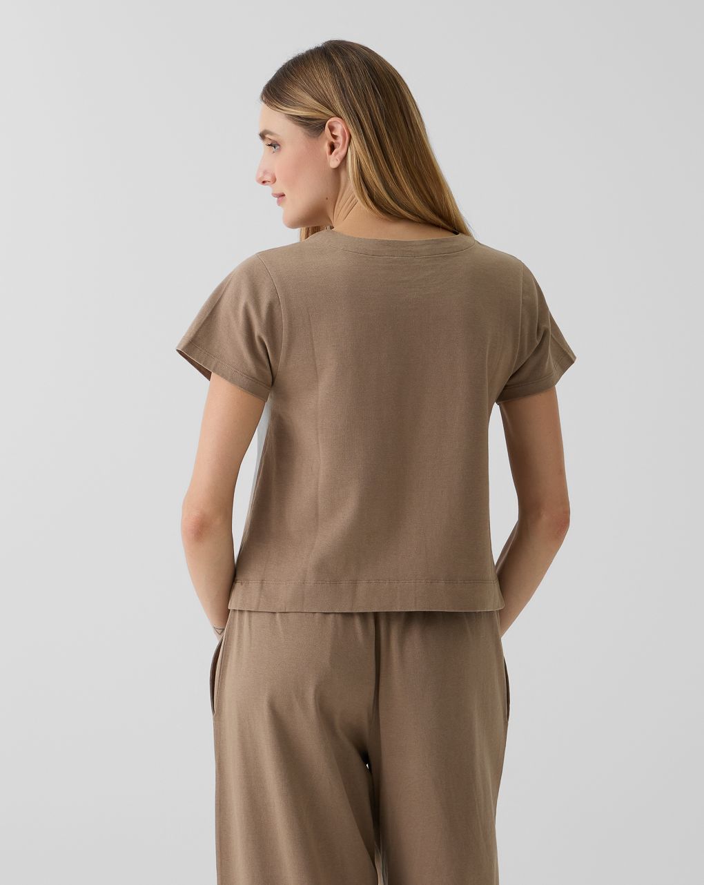 T-shirt allattamento jersey marrone