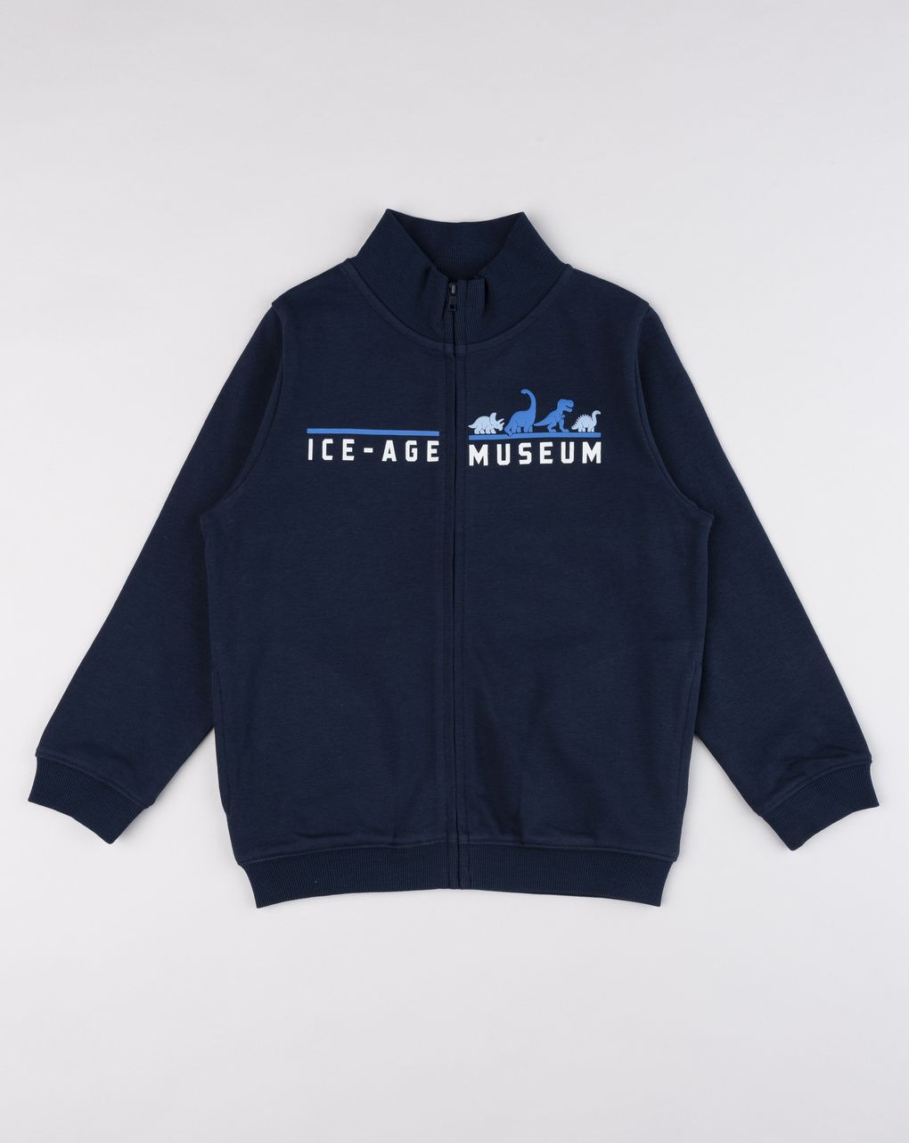 Felpa bambino blu notte collo alto