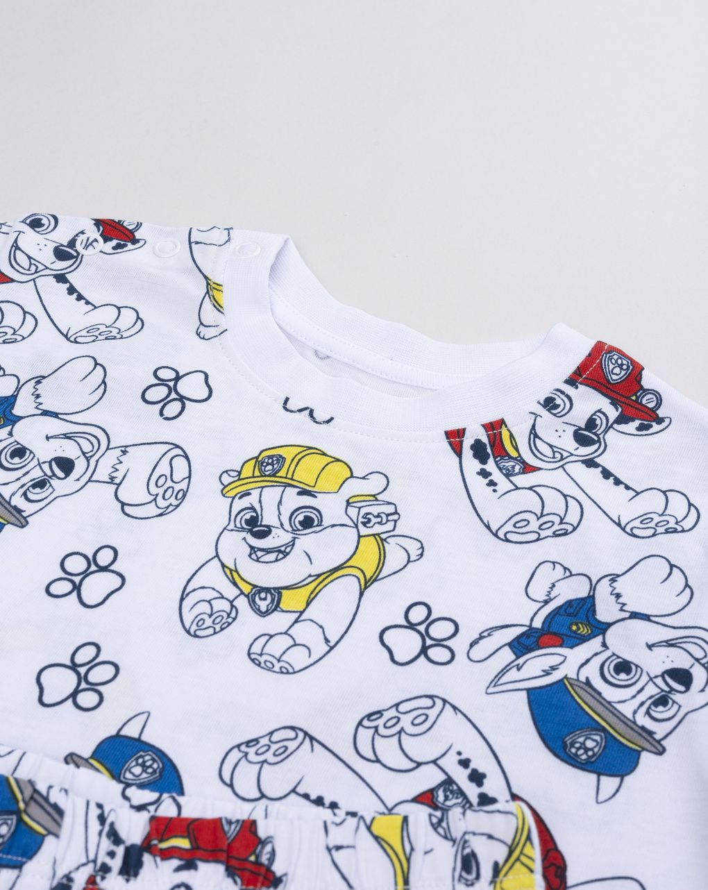 Pigiama corto bimbo bianco paw patrol