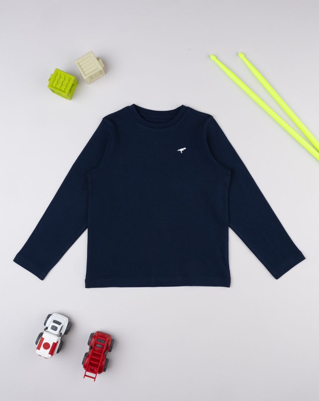 T-shirt bambino blu patch dino