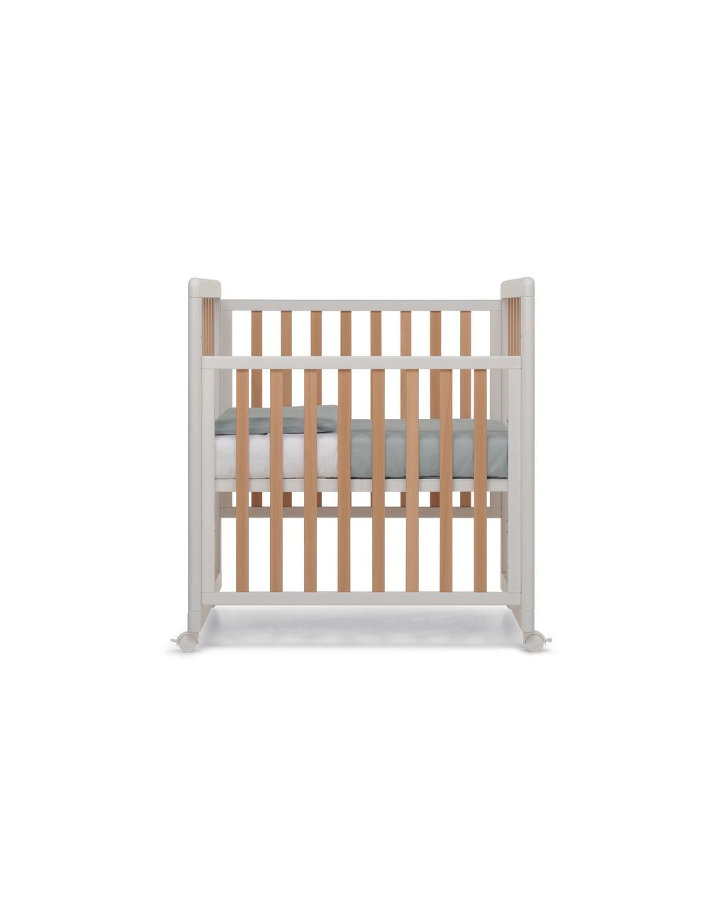 Lettino forever 8 in 1 bianco naturale tessile grey - brevi