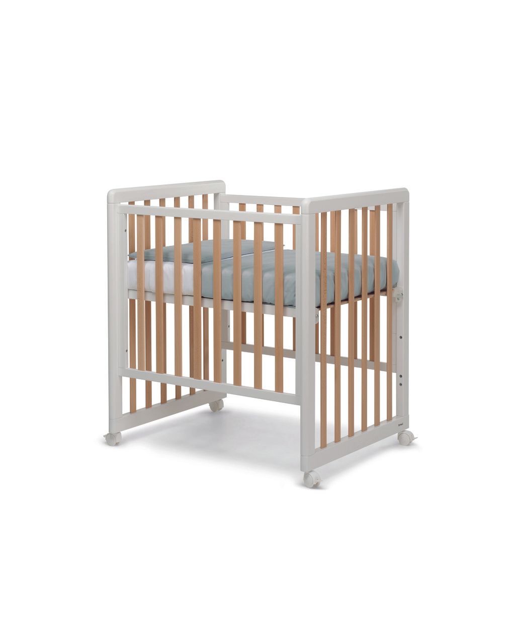 Lettino forever 8 in 1 bianco naturale tessile grey - brevi