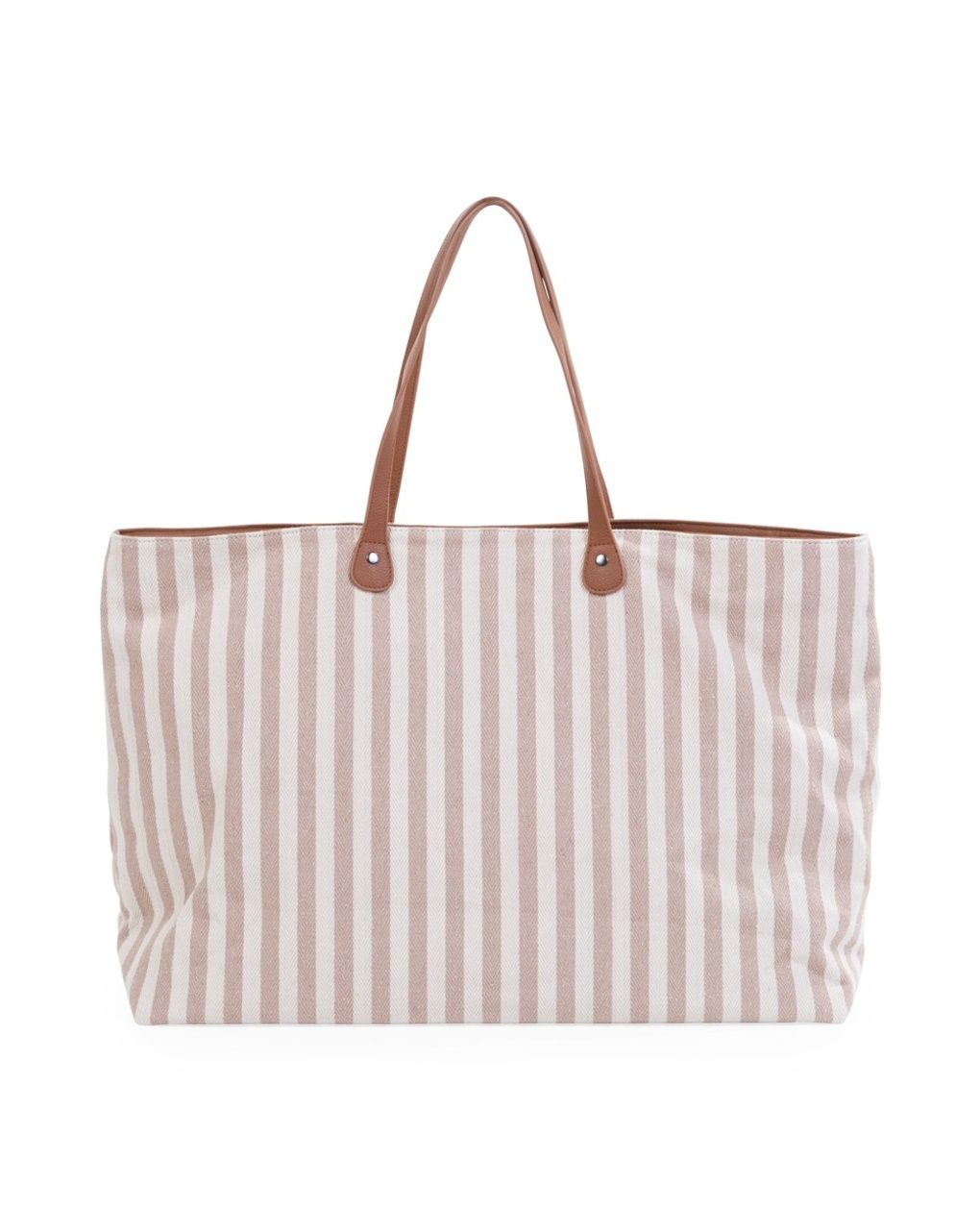 Borsa family bag in cotone a righe nude - childhome