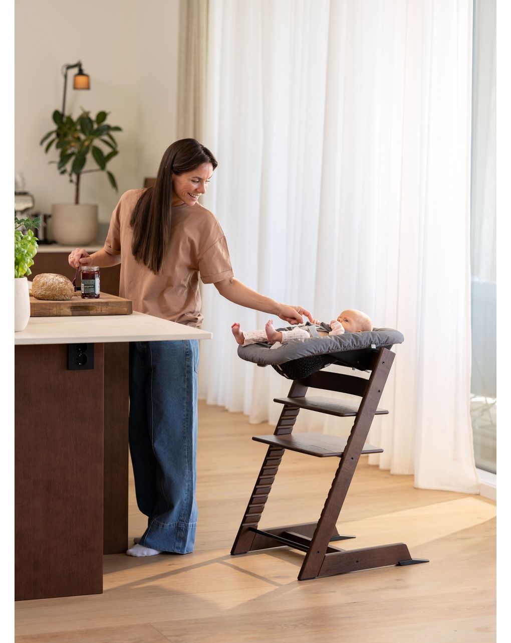 Sedia tripp trapp®  rovere - prodotto personalizzabile - marrone - stokke®