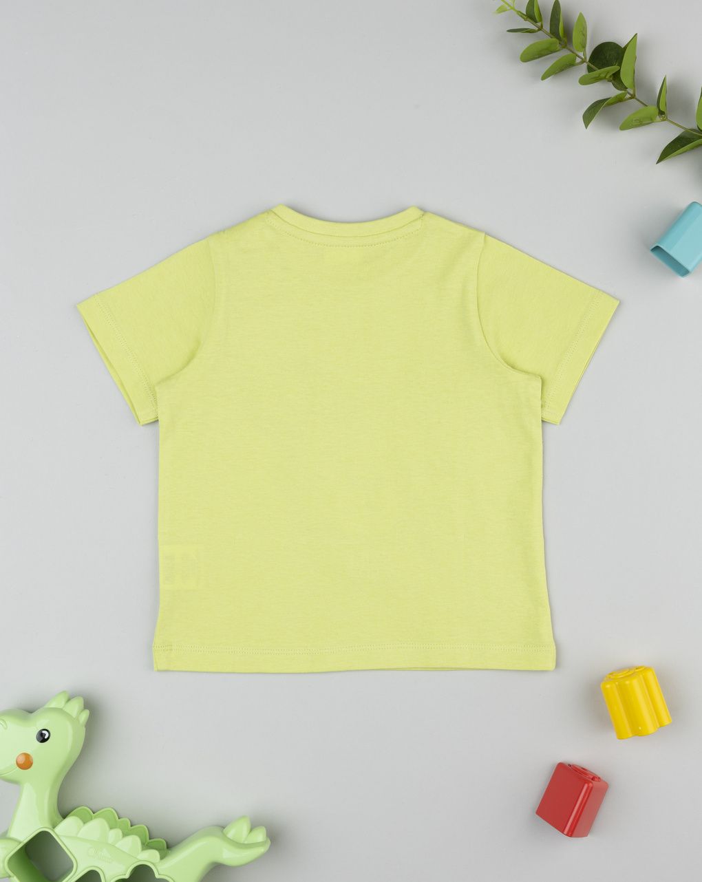 T-shirt bimbo gialla stampata