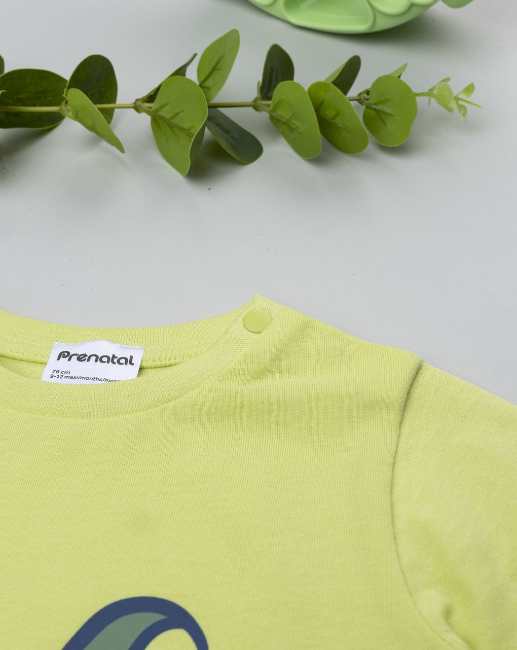 T-shirt bimbo gialla stampata