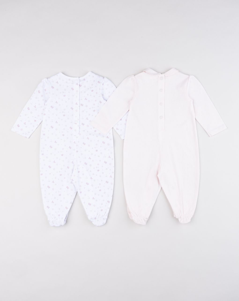 Tutine neonata in cotone – set 2 pezzi rosa e bianco