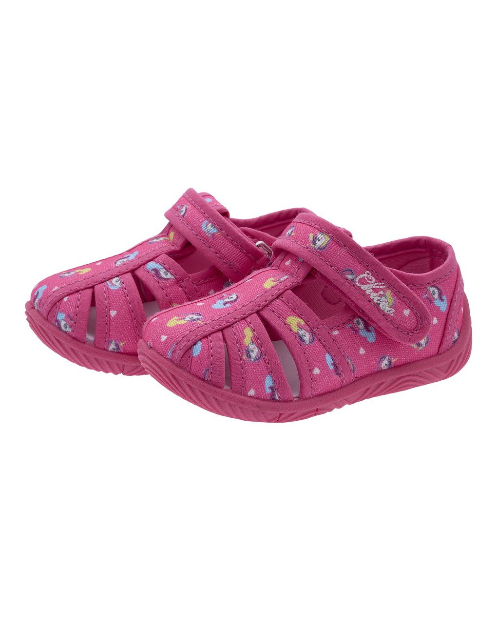 Pantofole fucsia bimba casa e asilo con strappo - chicco