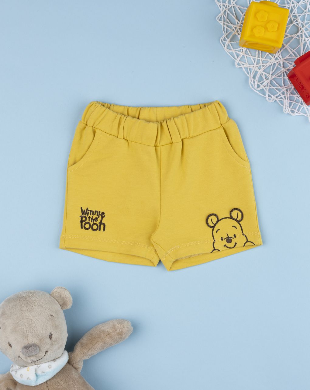 Shorts bimbo gialli winnie the pooh