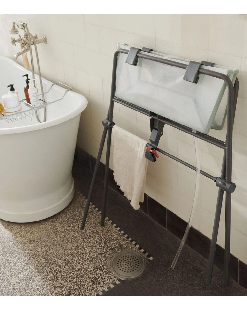 Vaschetta pieghevole flexi bath® - sandy beige - stokke®