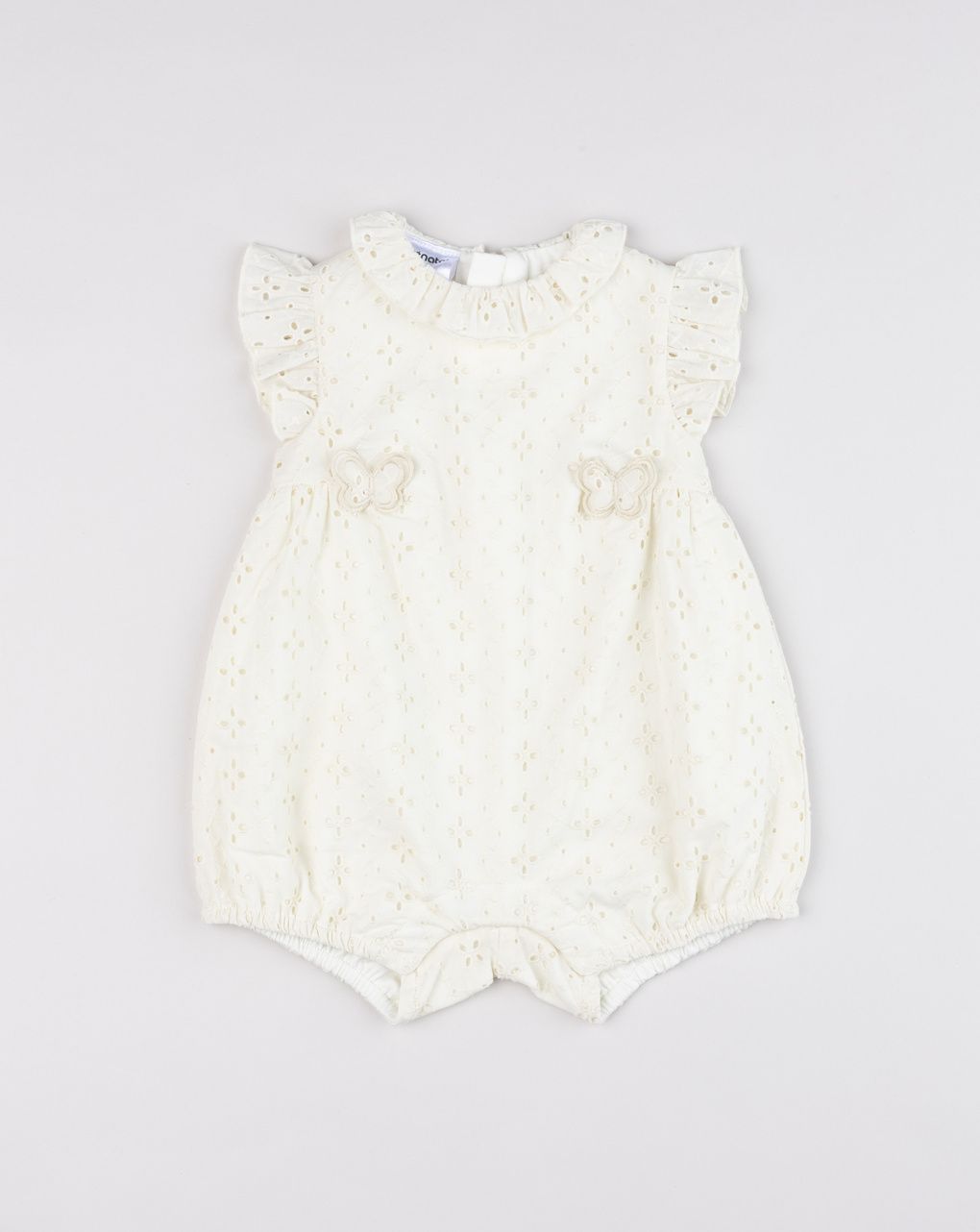 Pagliaccetto elegante neonata sangallo